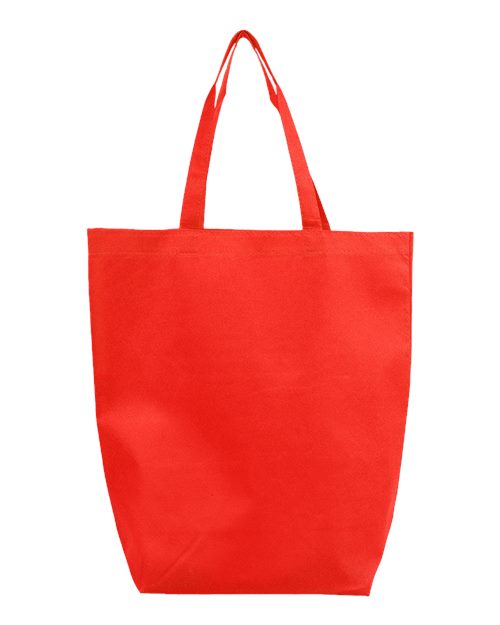 Non-Woven Gusset Bottom Tote - Back - B26195700 - Red