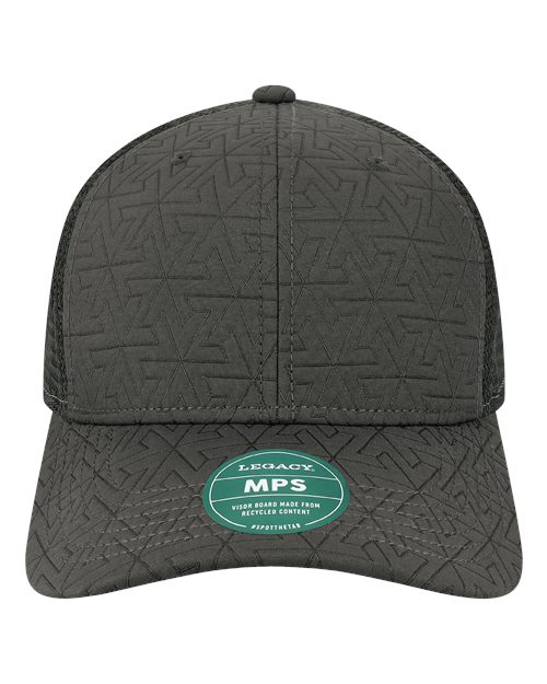 Mid-Pro Snapback Trucker Cap - Front - B93995510 - Black Z - Quilted