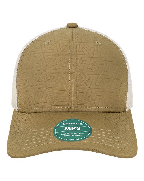 Mid-Pro Snapback Trucker Cap - Front - B93995600 - Brown Z - Quilted