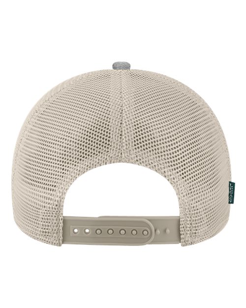 Mid-Pro Snapback Trucker Cap - Back - B93995090 - Melange Grey/ Pacific Blue/ Stone