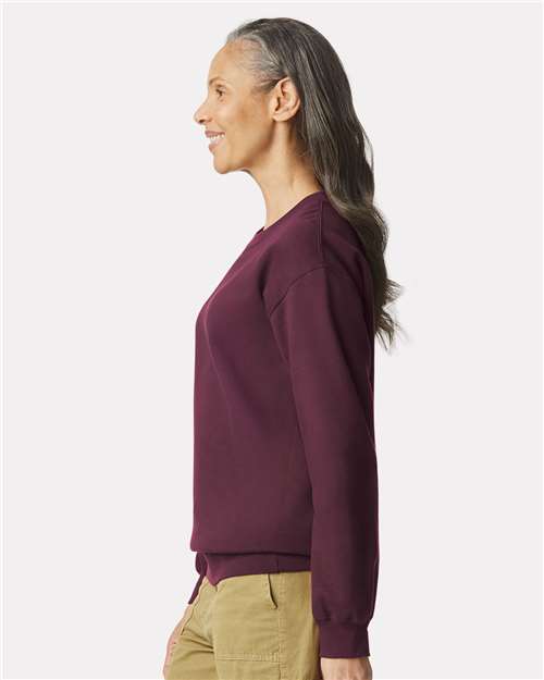 Softstyle® Midweight Crewneck Sweatshirt - OnModelSide - B24060403 - Maroon