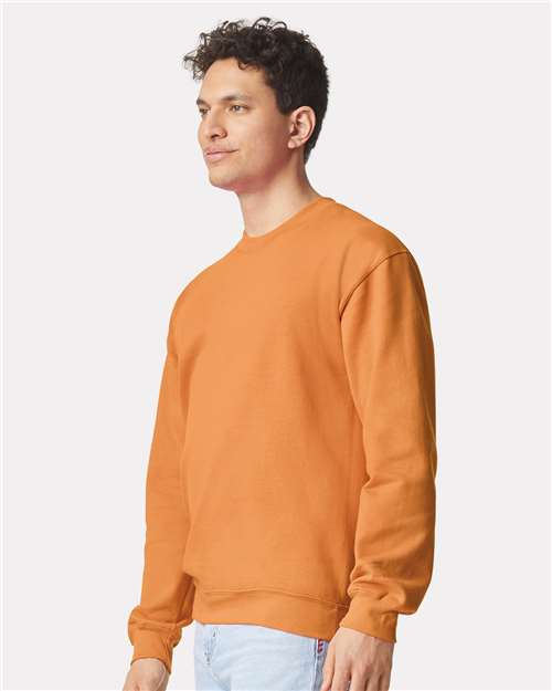 Softstyle® Midweight Crewneck Sweatshirt - OnModelSide - B24060423 - Tangerine