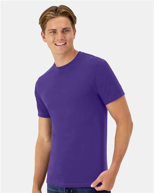 Cool DRI® Cotton Touch T-Shirt - OnModelSide - B10000673 - Athletic Purple