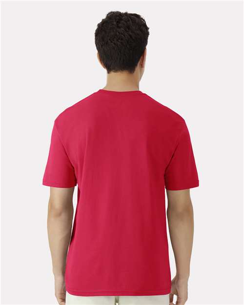 Light Cotton T-Shirt - OnModelBack - B02860702 - Red