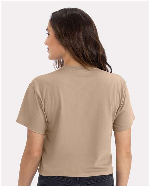 Women's Ideal Crop Top - OnModelBack - B02718242 - Tan