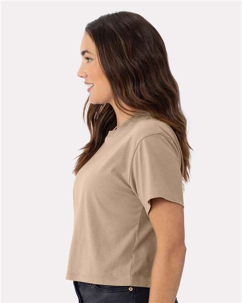 Women's Ideal Crop Top - OnModelSide - B02718242 - Tan