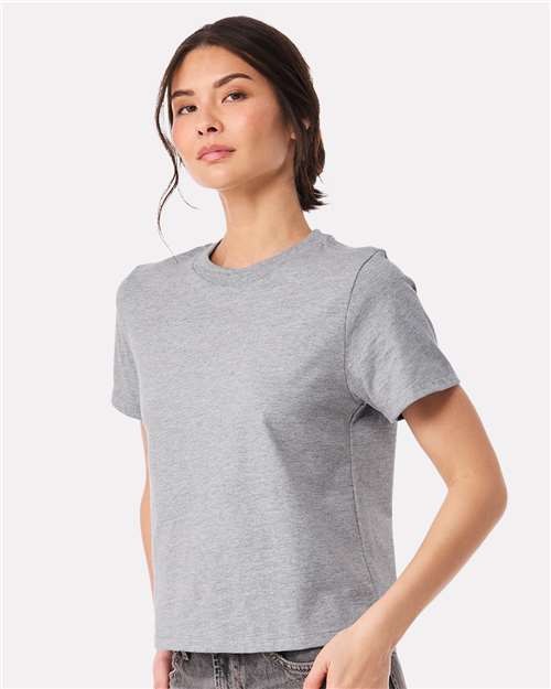 Women's 6 oz Heavyweight Tee - OnModelSide - B06606582 - Athletic Heather