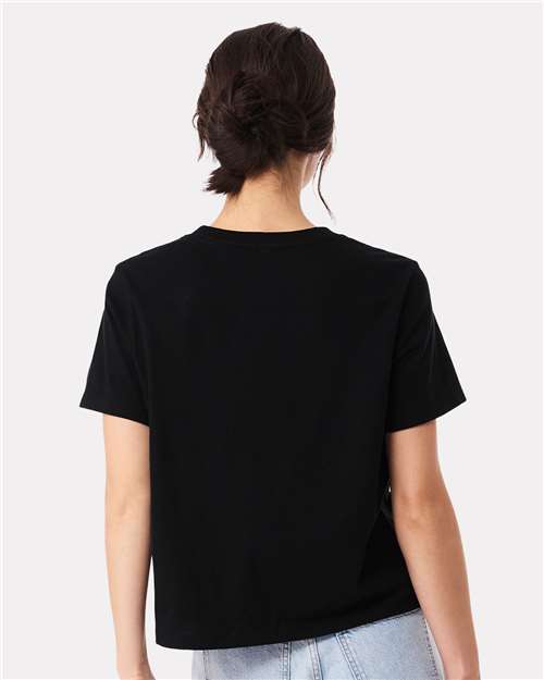 Women's 6 oz Heavyweight Tee - OnModelBack - B06606502 - Black