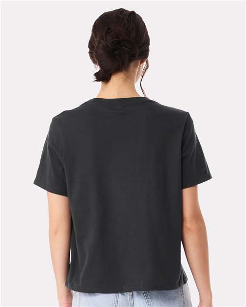 Women's 6 oz Heavyweight Tee - OnModelBack - B06606202 - Dark Grey