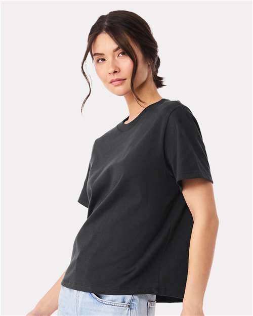 Women's 6 oz Heavyweight Tee - OnModelSide - B06606202 - Dark Grey