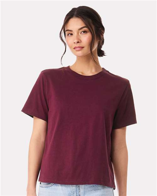 Women's 6 oz Heavyweight Tee - OnModelFront - B06606292 - Maroon
