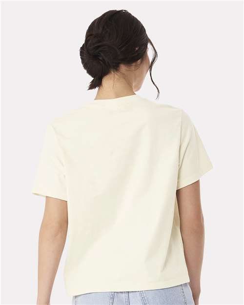 Women's 6 oz Heavyweight Tee - OnModelBack - B06606242 - Natural
