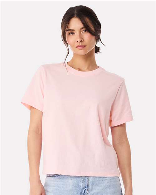 Women's 6 oz Heavyweight Tee - OnModelFront - B06606462 - Soft Pink