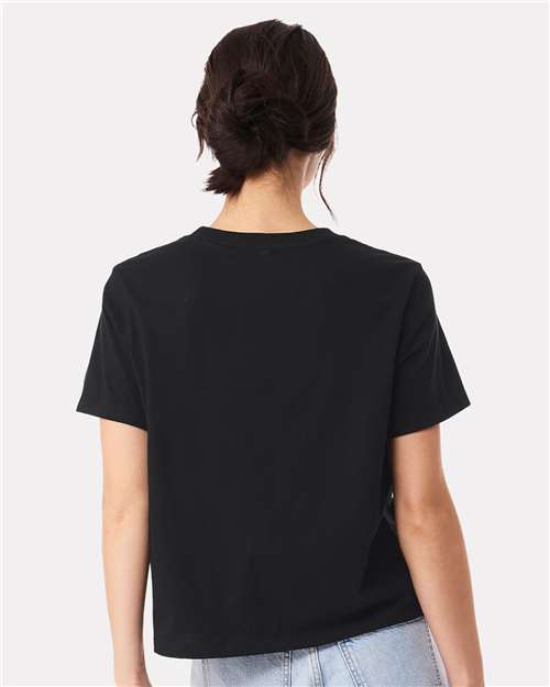 Women's 6 oz Heavyweight Tee - OnModelBack - B06606492 - Vintage Black