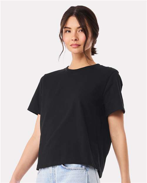 Women's 6 oz Heavyweight Tee - OnModelSide - B06606492 - Vintage Black