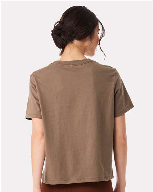 Women's 6 oz Heavyweight Tee - OnModelBack - B06606602 - Vintage Brown