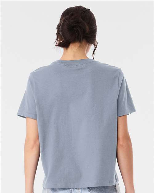 Women's 6 oz Heavyweight Tee - OnModelBack - B06606112 - Vintage Denim