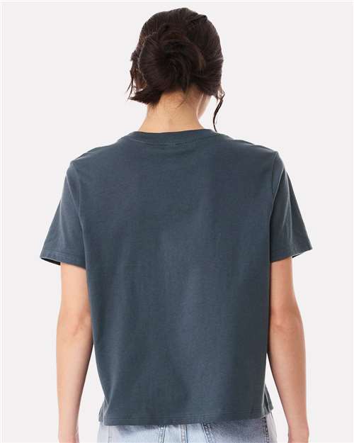 Women's 6 oz Heavyweight Tee - OnModelBack - B06606122 - Vintage Navy
