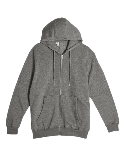 Premium Full-Zip Hooded Sweatshirt - Front - B488C9592 - Charcoal Heather