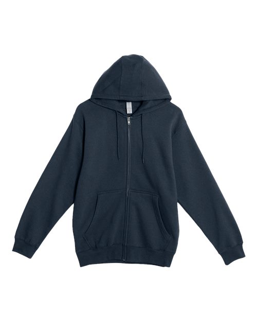 Premium Full-Zip Hooded Sweatshirt - Front - B488C9652 - Navy