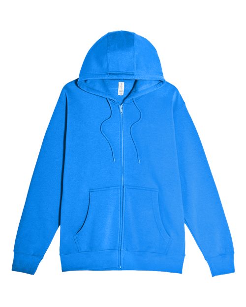 Premium Full-Zip Hooded Sweatshirt - Front - B488C9752 - Royal