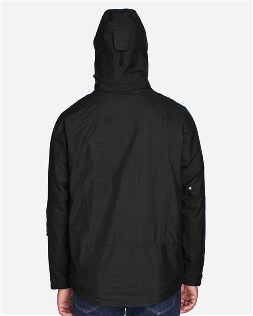 Men's Caprice 3-in-1 Jacket with Soft Shell Liner - OnModelBack - B146D3507 - Black