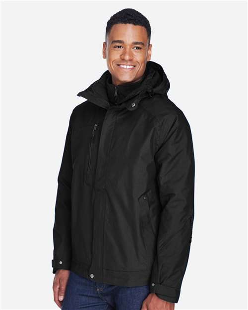 Men's Caprice 3-in-1 Jacket with Soft Shell Liner - OnModelSide - B146D3507 - Black