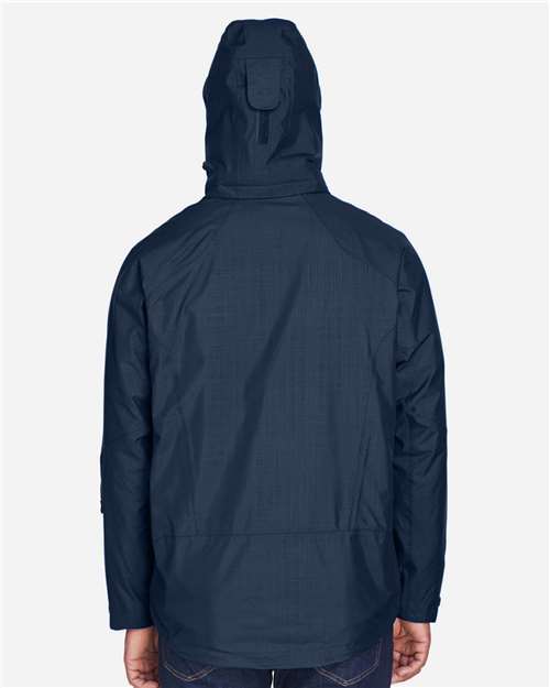 Men's Caprice 3-in-1 Jacket with Soft Shell Liner - OnModelBack - B146D3653 - Classic Navy
