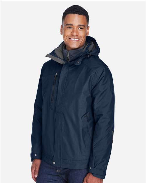 Men's Caprice 3-in-1 Jacket with Soft Shell Liner - OnModelSide - B146D3653 - Classic Navy