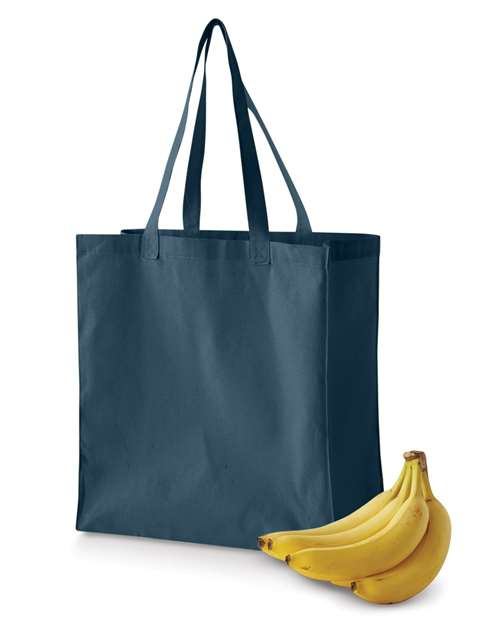Canvas Grocery Tote - Front - B568E7650 - Navy