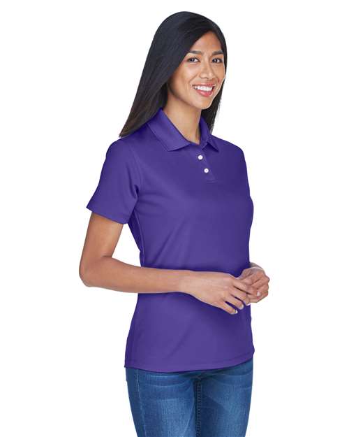 Women's Cool & Dry Stain-Release Performance Polo - OnModelSide - B915E1672 - Purple