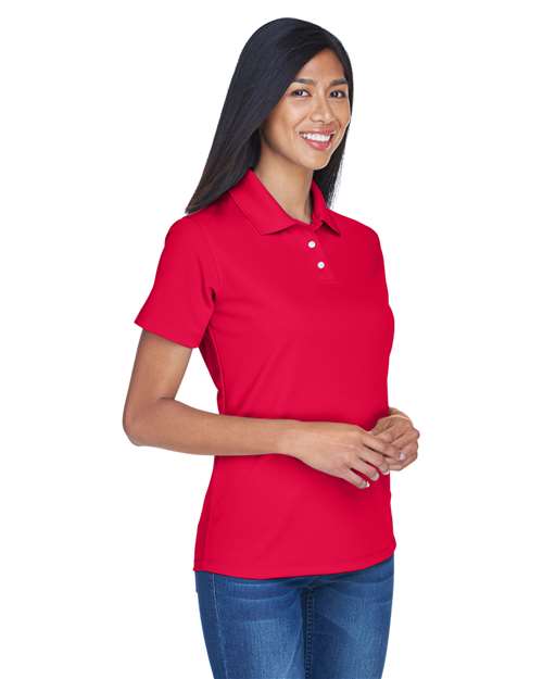 Women's Cool & Dry Stain-Release Performance Polo - OnModelSide - B915E1702 - Red