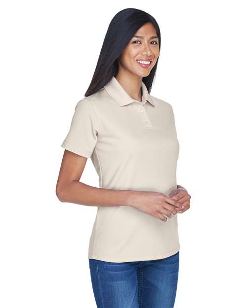 Women's Cool & Dry Stain-Release Performance Polo - OnModelSide - B915E1242 - Stone