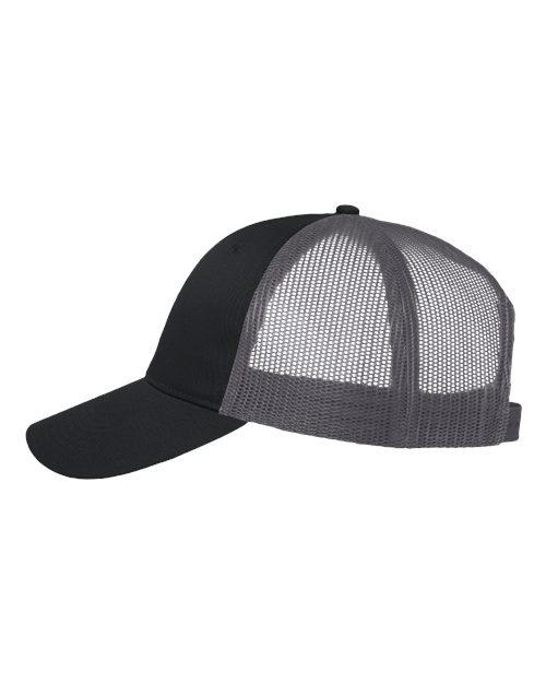 Mesh-Back Twill Trucker Cap - DirectSide - B24995260 - Black/ Charcoal