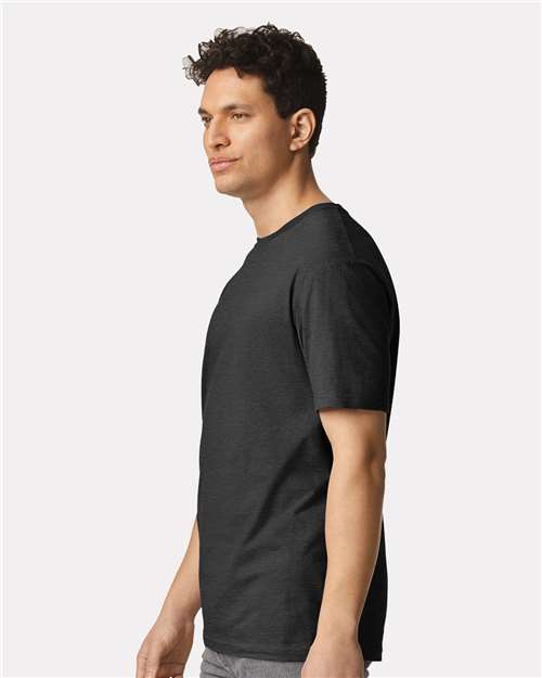 Light Cotton T-Shirt - OnModelSide - B02860222 - Heather Dark Grey