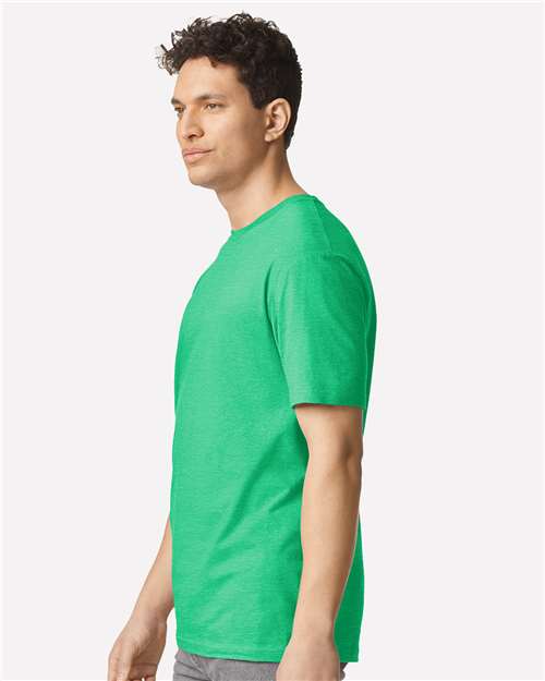 Light Cotton T-Shirt - OnModelSide - B02860232 - Heather Irish Green