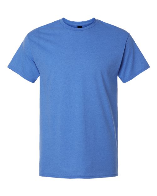 Light Cotton T-Shirt - Front - B02860272 - Heather Royal