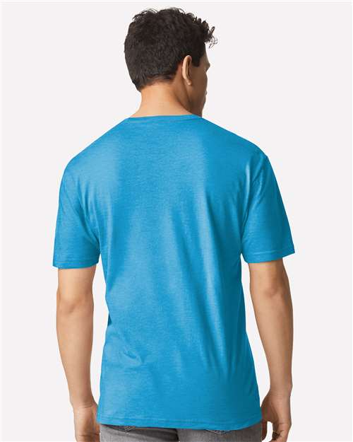Light Cotton T-Shirt - OnModelBack - B02860722 - Heather Sapphire