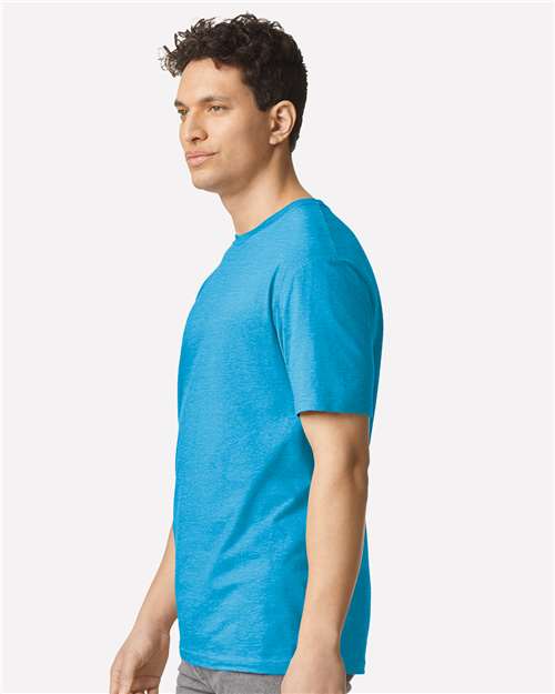Light Cotton T-Shirt - OnModelSide - B02860722 - Heather Sapphire