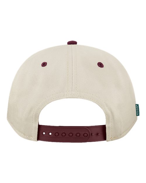Heritiage Twill Cap - Back - B39195120 - Stone/ Maroon