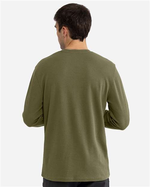 Unisex Ideal Thermal Long Sleeve T-Shirt - OnModelBack - B00018902 - Military Green