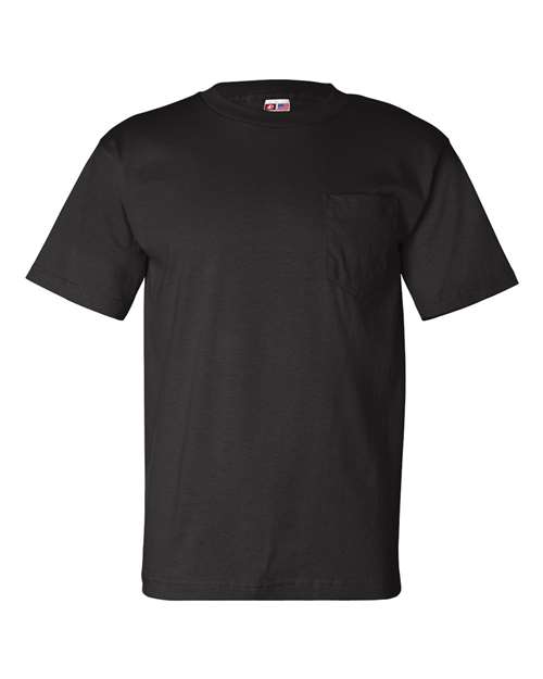 USA-Made Pocket T-Shirt - Front - B04279503 - Black