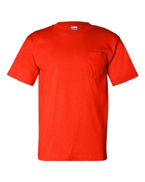 USA-Made Pocket T-Shirt - Front - B04279663 - Orange