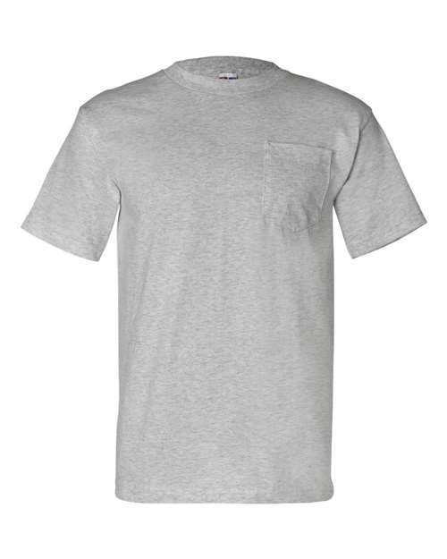 USA-Made Pocket T-Shirt - Front - B04279583 - Dark Ash