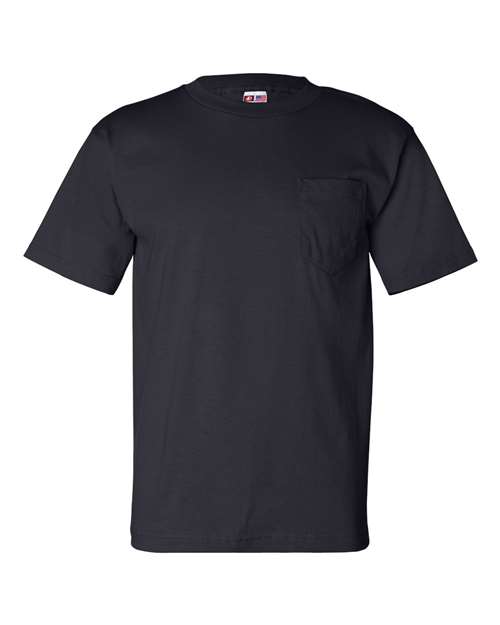 USA-Made Pocket T-Shirt - Front - B04279653 - Navy