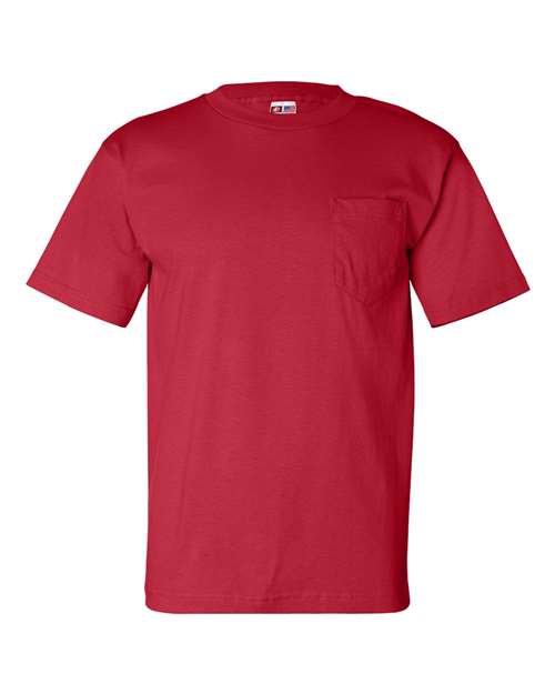 USA-Made Pocket T-Shirt - Front - B04279703 - Red