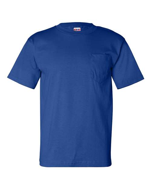 USA-Made Pocket T-Shirt - Front - B04279753 - Royal Blue