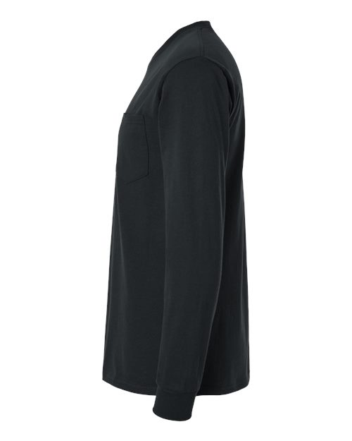 Ultra Cotton® Long Sleeve Pocket T-Shirt - DirectSide - B05060503 - Black