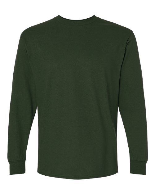 Ultra Cotton® Long Sleeve T-Shirt - Front - B06060543 - Forest Green