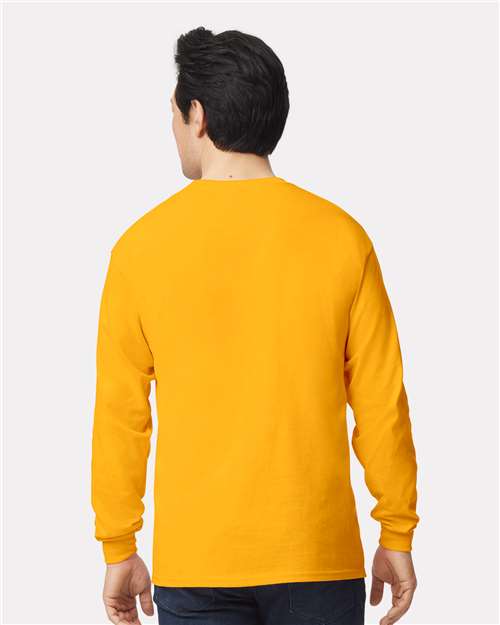 Ultra Cotton® Long Sleeve T-Shirt - OnModelBack - B06060123 - Gold